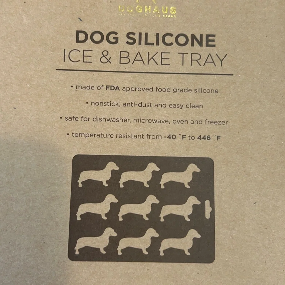 Dachshund SET 2 Doxie Weiner Dog Silicone Ice & Baking Bake Mold Trays NEW NWT